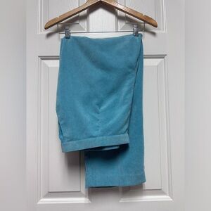 Alfred Dunner Soft Turquoise Light Corduroy Pull On Pants Size 22W